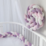 Tresse de Lit Bébé - Violet Blanc Rose